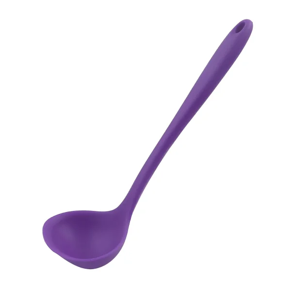 Unique Bargains Heat Resistant Ergonomic Handle Non-Stick Wide Application Soup Kitchen Spoon 8.5 Inch 1 Pc